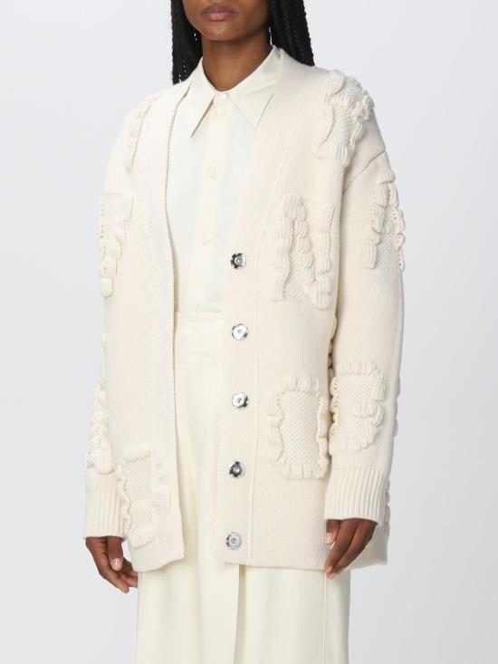  보테가베네타 가디건 708455V26T0 2945 Yellow Cream - BOTTEGA VENETA