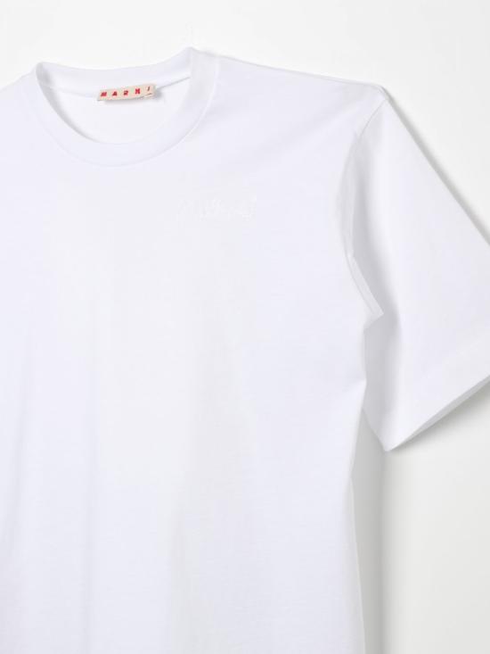 25FW [키즈] 마르니 티셔츠 M01026M00HZ 0M100 White - MARNI