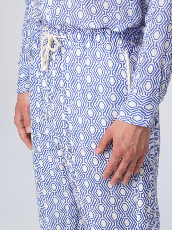  페닌슐라 스트레이트 팬츠 GALLIPOLI PANTALACCIO LINO 11 Gnawed Blue - PENINSULA