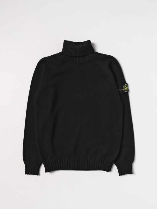  [키즈] 스톤 아일랜드 터틀넥 니트 504A2 V0029 Black