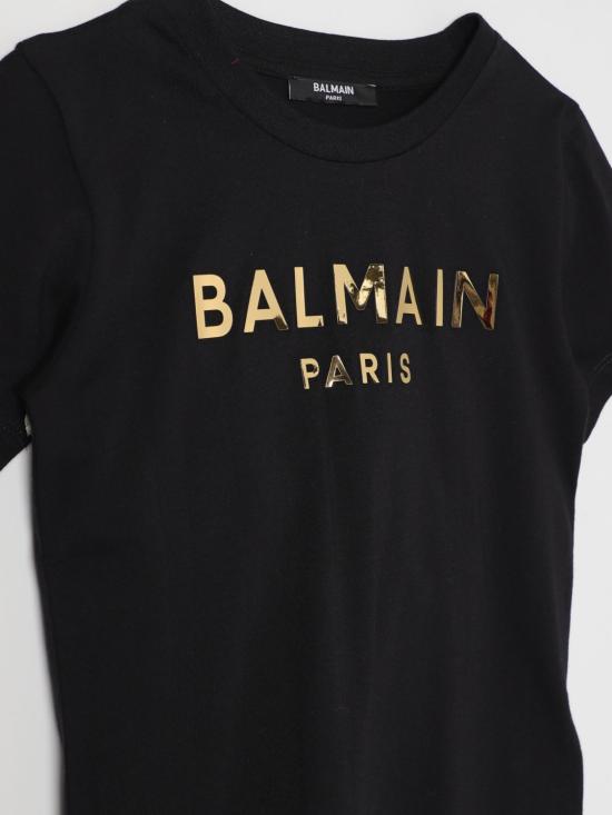 25FW [키즈] 발망 티셔츠 BU8Q91Z0057 930OR Black - BALMAIN