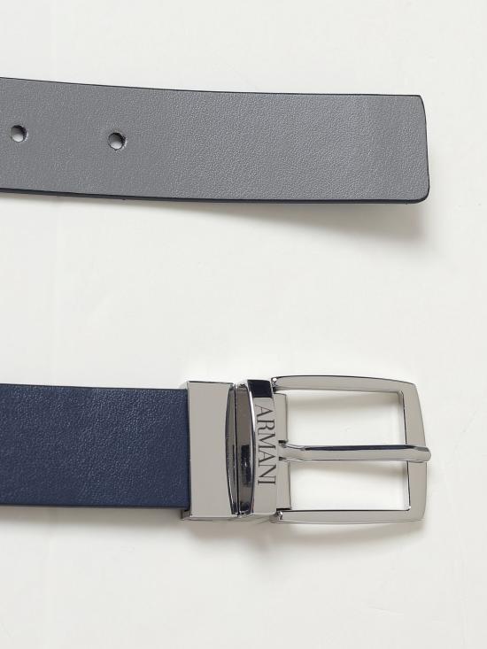 25FW [키즈] 엠포리오 아르마니 가죽 벨트 4015203F560 17535 Blue - EMPORIO ARMANI