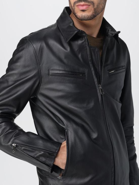  엑스씨 가죽 자켓 MATTEO Black - XC