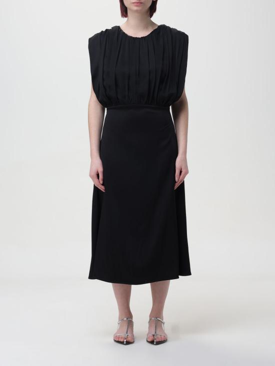 25FW 질샌더 롱 원피스 J01CT0161J76018 001 Black