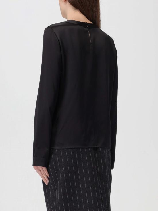 25FW 생로랑 긴팔 티셔츠 766797Y7G27 1000 Black - SAINT LAURENT