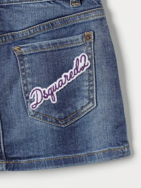 25FW [키즈] 디스퀘어드2 스커트 DQ2124D0A6M DQ01 Denim - DSQUARED2