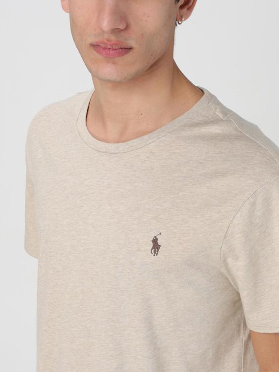 26SS 폴로 랄프로렌 포니로고 자수 반팔 티셔츠 710671438203 Beige - POLO RALPH LAUREN