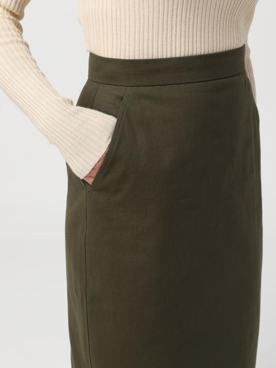 25SS 막스마라 미디 스커트 2411101183600 003 Green - MAX MARA