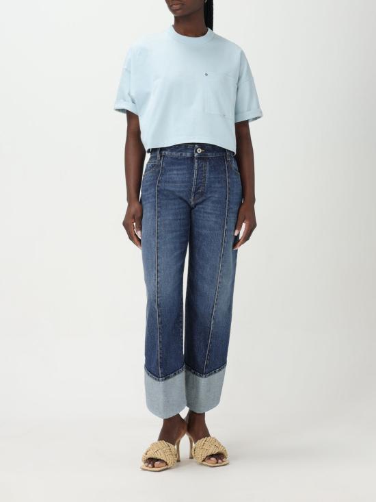  보테가베네타 반팔 티셔츠 777597VKLZ0 4056 Gnawed Blue - BOTTEGA VENETA