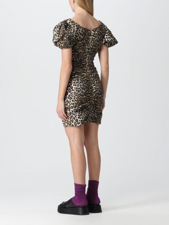  가니 숏 원피스 F7722 365 Beige - GANNI