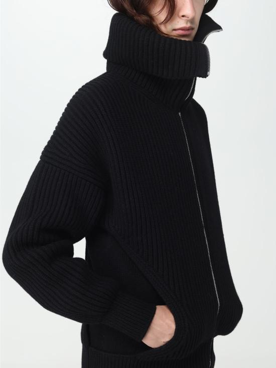 25FW 알렉산더 맥퀸 집업 니트 760751Q1RTN 1000 Black - ALEXANDER MCQUEEN
