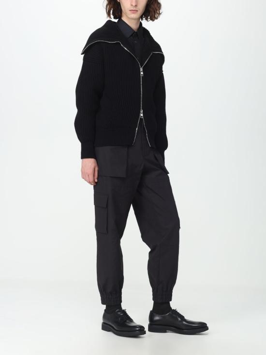 25FW 알렉산더 맥퀸 집업 니트 760751Q1RTN 1000 Black - ALEXANDER MCQUEEN