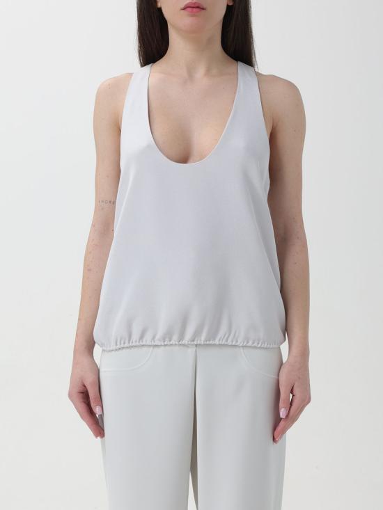  조르지오 아르마니 민소매 티셔츠 4SHCC09BT04SJ U82U Pearl