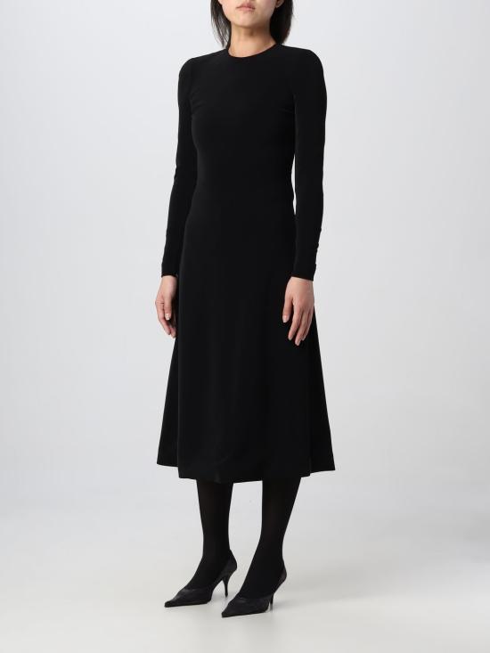  발렌시아가 미디 원피스 725090TMO70 1000 Black - BALENCIAGA