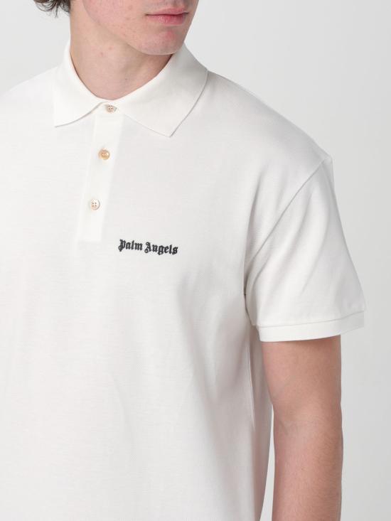 25FW 팜앤젤스 폴로 티셔츠 PMGB012S24FAB002 0310 White - PALM ANGELS