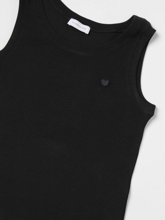  [키즈] 모나리자 티셔츠 17C6023212 0050 Black - MONNALISA