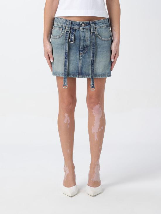  오프화이트 데님 스커트 OWYF028C99DEN001 4500 Blue