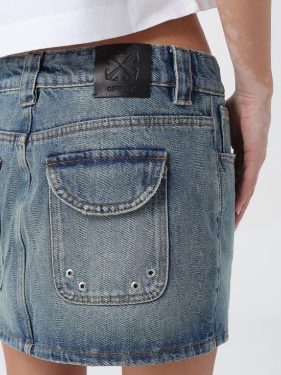  오프화이트 데님 스커트 OWYF028C99DEN001 4500 Blue - OFF WHITE