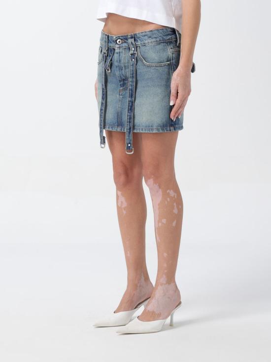  오프화이트 데님 스커트 OWYF028C99DEN001 4500 Blue - OFF WHITE