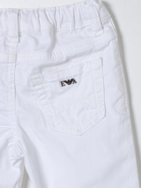  [키즈] 엠포리오 아르마니 스트레이트 팬츠 8NHJ024N7LZ 0100 White - EMPORIO ARMANI