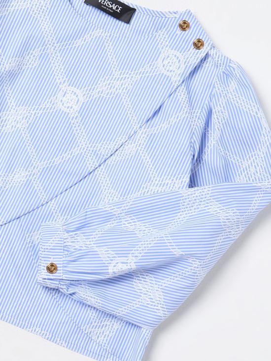 25FW [키즈] 베르사체 패턴 셔츠 10126681A09676 5W550 Sky - VERSACE