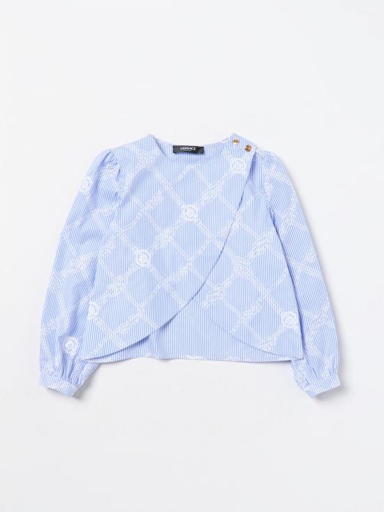 25FW [키즈] 베르사체 패턴 셔츠 10126681A09676 5W550 Sky