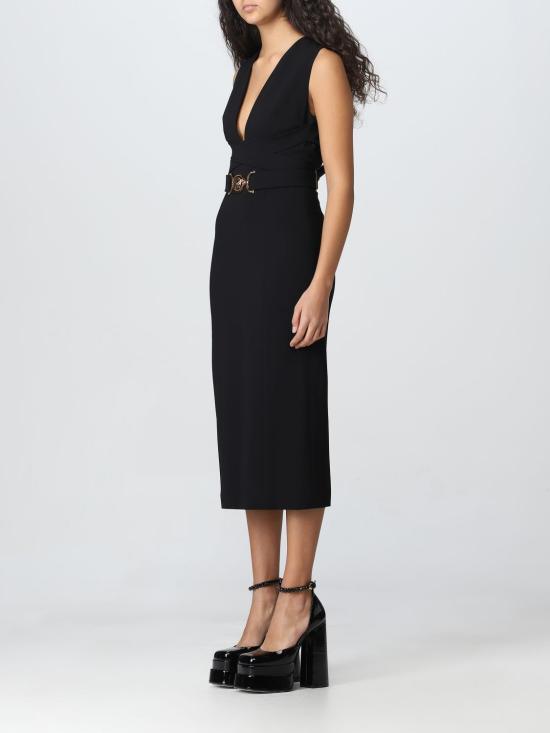  베르사체 미디 원피스 10082521A02395 1B000 Black - VERSACE