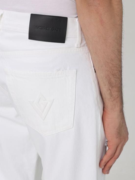  Victory Gate 스트레이트 팬츠 VG1SMSLIMFEROTT WH White - VICTORY GATE