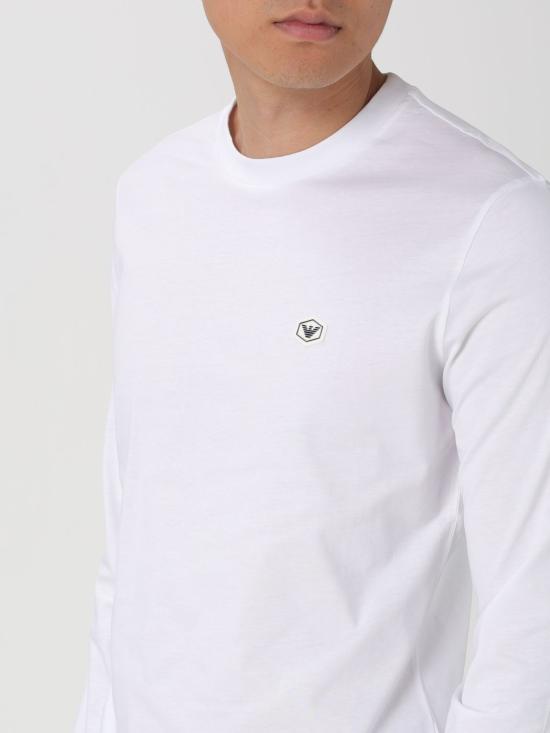  엠포리오 아르마니 긴팔 티셔츠 8N1TR11JRGZ 0100 White - EMPORIO ARMANI