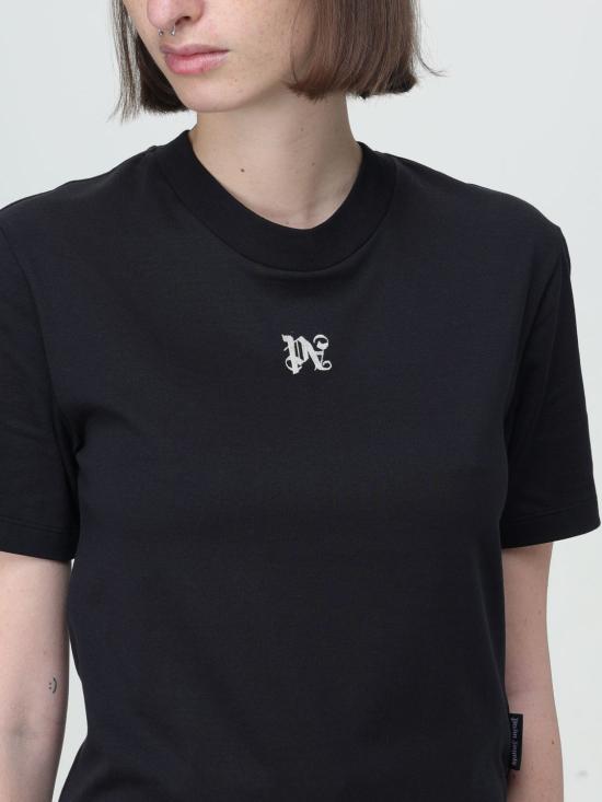 25FW 팜앤젤스 반팔 티셔츠 PWAA044S24JER002 1003 Black - PALM ANGELS