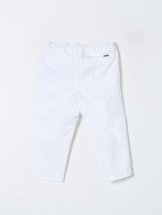  [키즈] 엠포리오 아르마니 스트레이트 팬츠 8NHP604N6YZ 0100 White - EMPORIO ARMANI