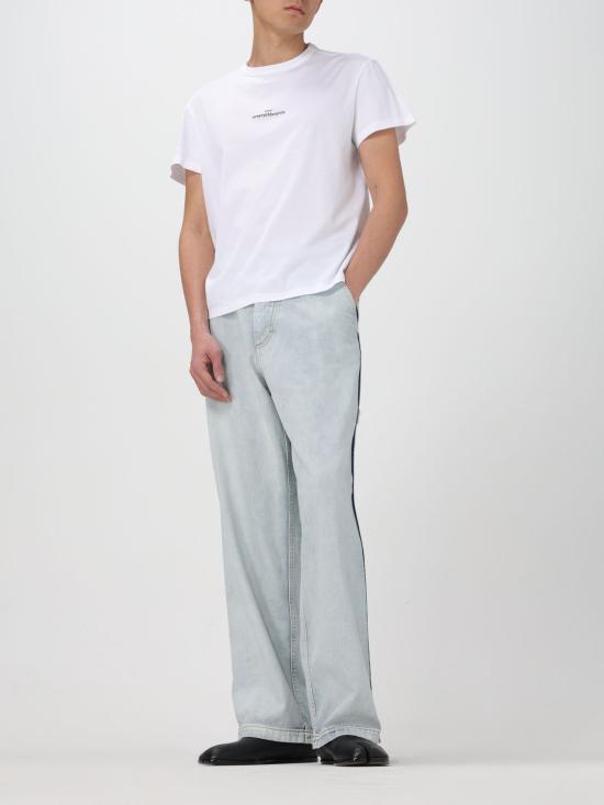 25FW 마르지엘라 디스토티드 로고 티셔츠 S30GC0701S22816 994 White - MAISON MARGIELA