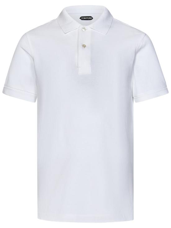 25FW 톰포드 폴로 티셔츠 JPS002JMC007S23AW002 WHITE