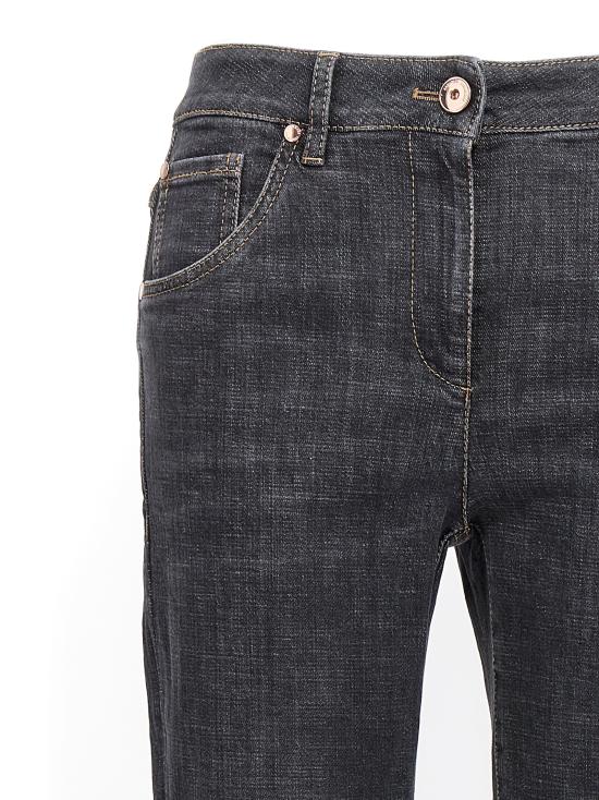 24FW 브루넬로 쿠치넬리 / 여성 하이웨이스트 스키니 진 MP065P5679C8341 Black BPG - BRUNELLO CUCINELLI