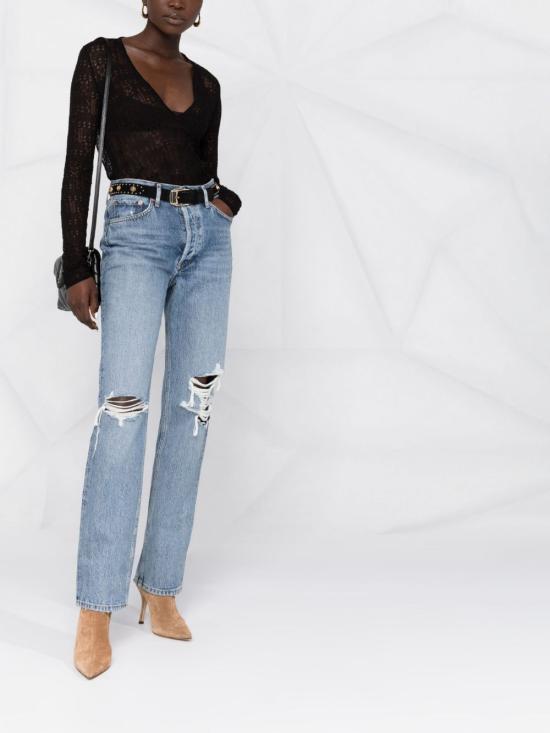 24FW 생로랑 스웨터 685341YA2RI1000 NOIR - SAINT LAURENT