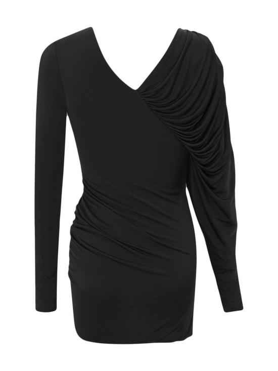 23SS 생로랑 숏 원피스 731660Y7F981000 NOIR - SAINT LAURENT