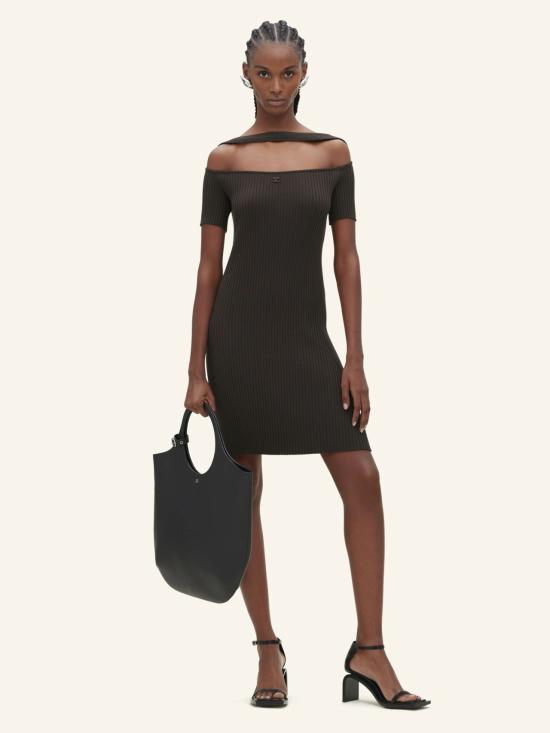  쿠레쥬 미디 원피스 224MRO416FI0001 1093 Brown - COURREGES