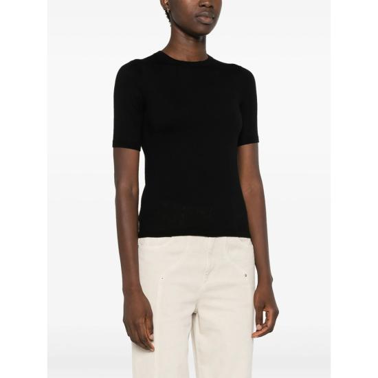 24FW 막스마라 반팔 티셔츠 WARREN 035 009 BLACK - MAX MARA