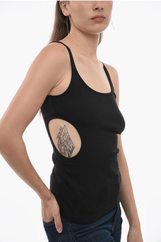  오프화이트 민소매 티셔츠 OWAD172C99JER0011000 Black - OFF WHITE