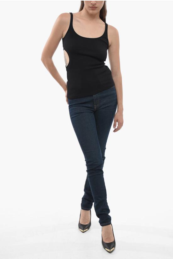  오프화이트 민소매 티셔츠 OWAD172C99JER0011000 Black - OFF WHITE