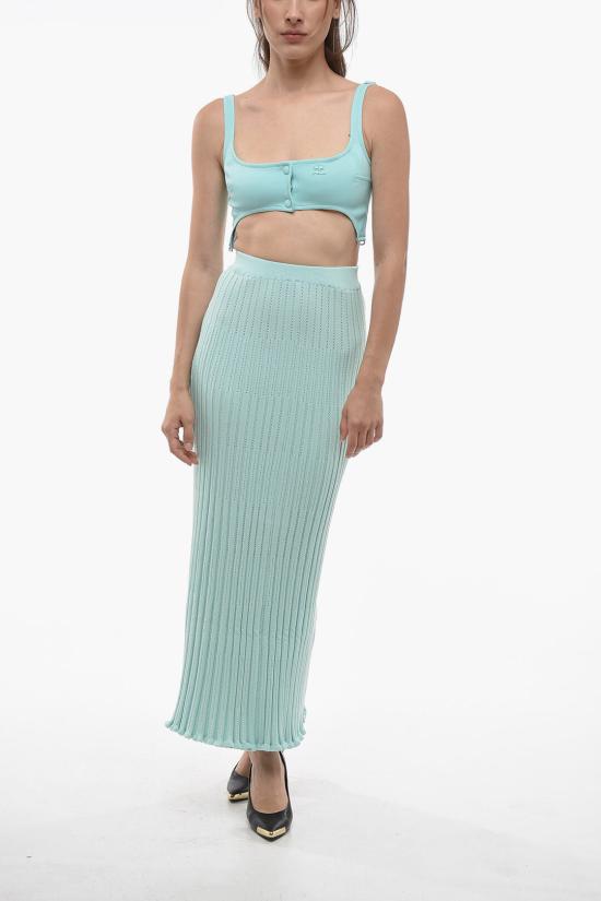  에어론 롱 스커트 AW23RSSK159430332 Light blue - AERON