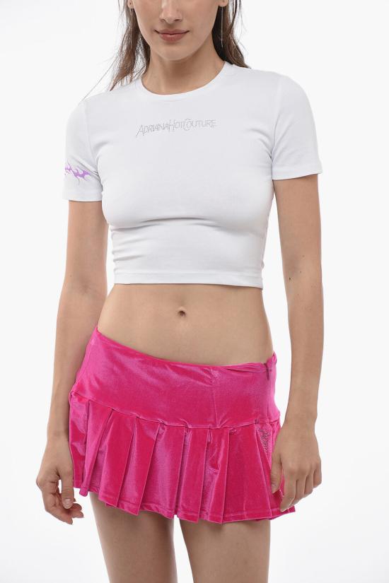  아드리아나 핫 꾸뛰르 반팔 티셔츠 AHC SLEEVE TATTOO TOP LILAC GLITTER White