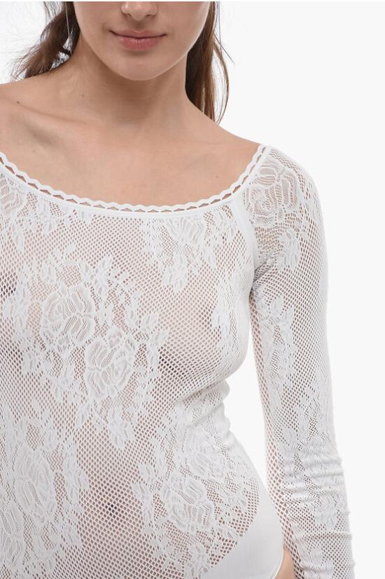  디 아티코 긴팔 티셔츠 231WCY08 PA26 001 White - THE ATTICO