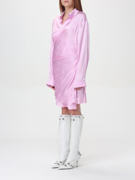 24FW 발렌시아가 미디 원피스 794836TQN07 5630 Pink - BALENCIAGA