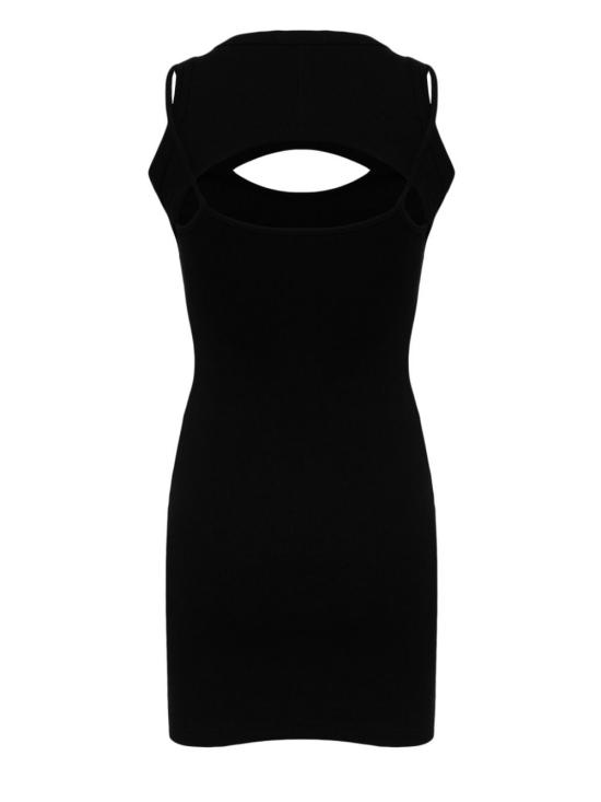 24FW 오프화이트 숏 원피스 OWDB496C99JER001 1001 BLACK WHITE - OFF WHITE