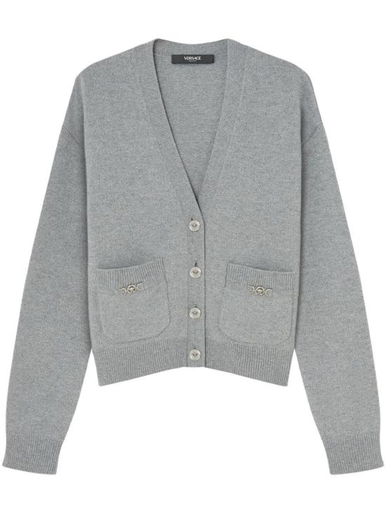 24FW 베르사체 가디건 1013437 1A11287 1EB60 CONCRETE MELANGE - VERSACE