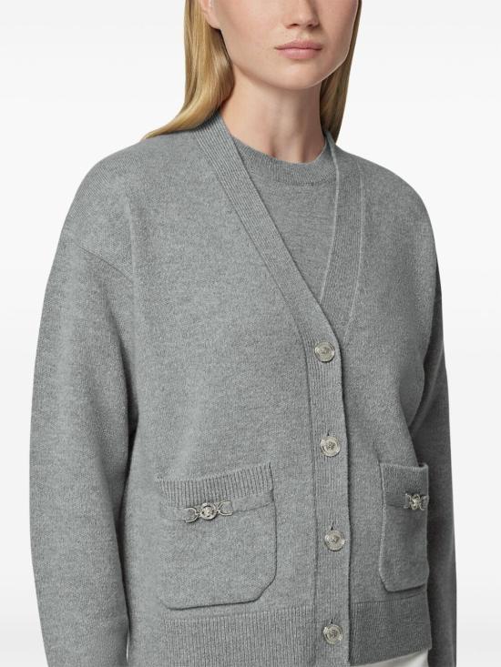 24FW 베르사체 가디건 1013437 1A11287 1EB60 CONCRETE MELANGE - VERSACE