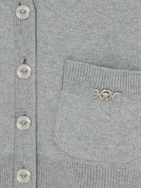 24FW 베르사체 가디건 1013437 1A11287 1EB60 CONCRETE MELANGE - VERSACE