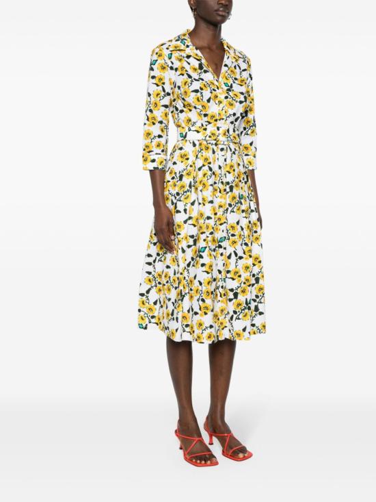  사만다 성 미디 원피스 AUDREYDRESS 094 WHITE YELLOW - SAMANTHA SUNG