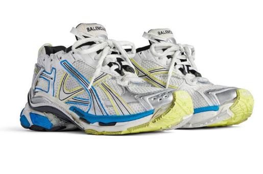 24FW 발렌시아가 러너 772774 W3RMU9074 White yellow blue - BALENCIAGA